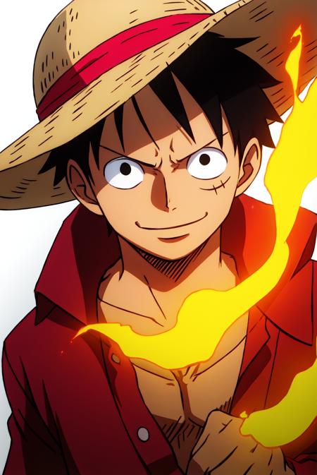 13972-1093187471-1boy, wanostyle, monkey d luffy, smiling, straw hat, looking at viewer, solo, upper body, ((masterpiece)), (best quality), (extr.png